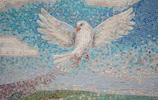 Mosaik mit Friedenstaube
