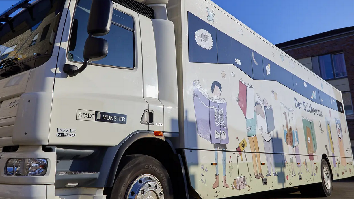 Anischt Bücherbus Stadtbücherei MÜnster